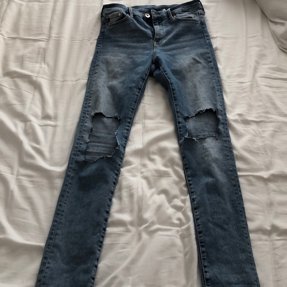 Distressed H&M jeans